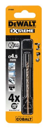 Сверло DEWALT DT4905, по металлу COBALT 5%, 4.5 x 80 x 46 мм