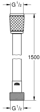 Душевой шланг GROHE Relexaflex 1500 мм, хром (28151002)