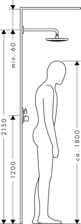Верхний душ hansgrohe Raindance Select S 240 2jet с настенным кронштейном 26466000, хром