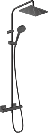 Душевая система hansgrohe Vernis Shape 230 1jet с термостатом 26286670, матовый черный
