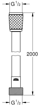 Душевой шланг GROHE Relexaflex 2000 мм, хром (28155002)
