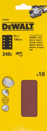 Шлифлисты перфорированные DEWALT DT8624, 93 x 190 мм, 240G, 10 шт.