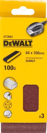 Шлифленты DEWALT DT3663, 64 x 356 мм, 100G, 3 шт.