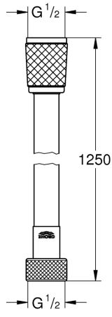 Душевой шланг GROHE Relexaflex 1250 мм, хром (28150002)