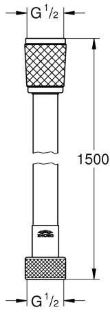 Душевой шланг GROHE Relexaflex 1500 мм, белый (28151L02)