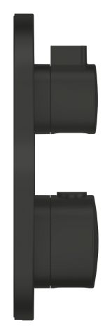 Внешняя часть термостата для душа GROHE Grohtherm на 2 потребителя, круглая, матовый черный (1022082430)