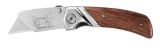 Нож STANLEY FOLDING KNIFE WITH WOODEN HANDLE STANLEY 0-10-073, складной с фиксированным лезвием с фронтальной загрузкой и деревянной ручкой