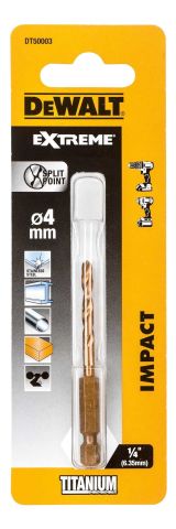 Сверло DEWALT DT50003 по металлу Impact TITANIUM Drill Bit 4 мм