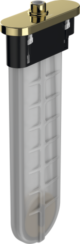 Внешняя монтажная часть hansgrohe sBox с овальной розеткой 28020990, полированное золото