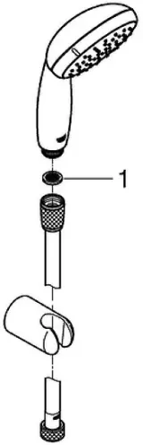 Душевой набор GROHE Tempesta 100, 2 режима, 1250 мм, 9,5 л/мин, хром (27799001)