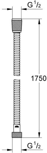 Душевой шланг GROHE Relexaflex Metal 1750 мм, хром (28139001)