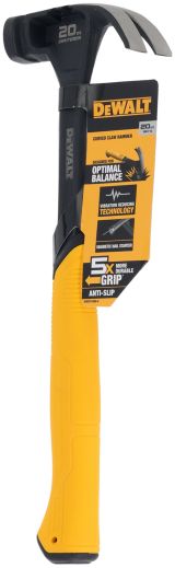 Молоток с закруглённым гвоздодёром DEWALT 567 г (DWHT51009-0)