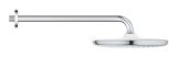 Верхний душ GROHE Tempesta 250, 9,5 л/мин, 1 режим, 380 мм, хром/белый (26668000)