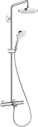 Душевая система hansgrohe Croma Select E 180 2jet с термостатом для ванны 27352400, белый/хром