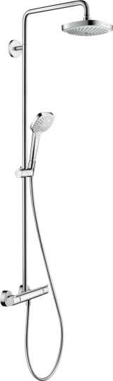 Душевая система hansgrohe Croma Select E 180 2jet с термостатом 27256400, белый/хром