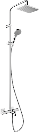 Душевая система hansgrohe Vernis Shape 230 1jet EcoSmart с термостатом для ванны 26098000, хром