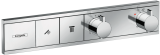 Внешняя часть термостата для душа hansgrohe RainSelect скрытого монтажа на 2 потребителя 15380000, хром