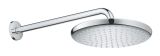 Верхний душ GROHE Tempesta 250, 9,5 л/мин, 1 режим, 380 мм, хром/белый (26668000)