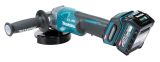 Аккумуляторная угловая шлифмашина Makita GA012GM201, 40 В, 115 мм, 8500 об/мин, с 2 АКБ 4 Ач и ЗУ, в кейсе MakPac