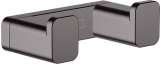 Крючок hansgrohe AddStoris двойной 41755340, шлифованный черный хром