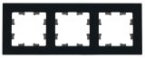 Рамка 3-постовая универсальная Systeme Electric (Schneider Electric) Atlas Design Nature, черный ATN361003