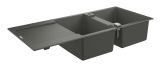 Мойка GROHE K500 с двумя чашами, 1160 x 500 мм, серый гранит (31647AT0)
