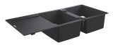Мойка GROHE K500 с двумя чашами, 1160 x 500 мм, черный гранит (31647AP0)
