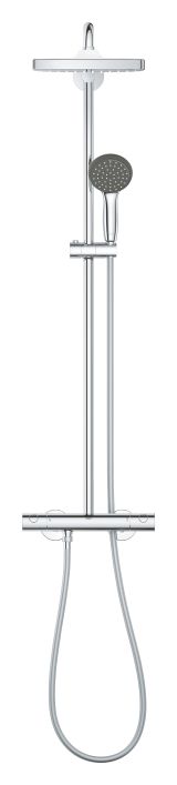 Душевая система GROHE Vitalio Start System 250 Cube с термостатом для душа, хром (26697000)