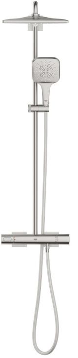 Душевая система GROHE Rainshower SmartActive 310 Cube с термостатом для душа, суперсталь (26837DC0)