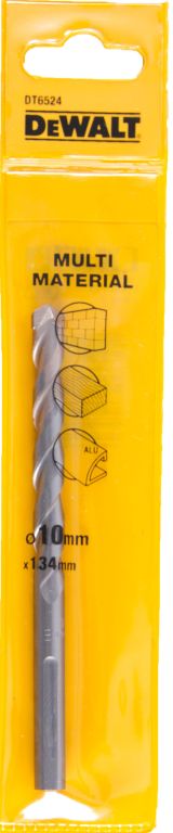 Сверло DEWALT DT6524, multimaterial универсальное TCT/HM 3 гранным хвостовиком, 10 x 134 x 104 мм