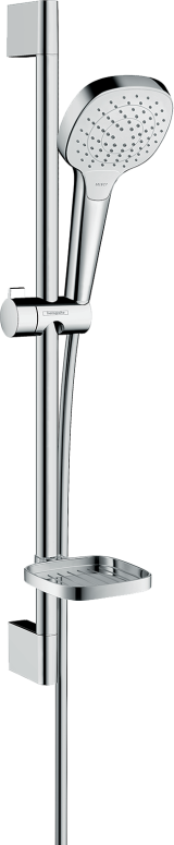 Душевой гарнитур hansgrohe Croma Select E 110 3jet Vario со штангой 65 см и мыльницей 26586400, белый/хром