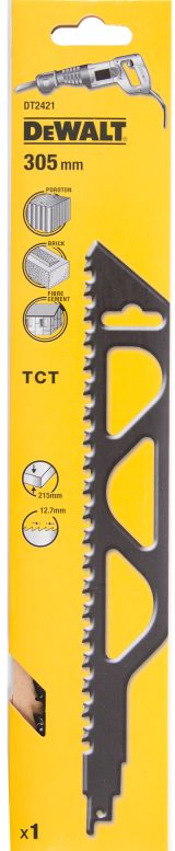 Полотно DEWALT DT2421, с карбид-вольфрамовыми зубьями для сабельной пилы S1243HM 305 мм