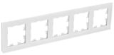 Рамка 5-постовая универсальная Systeme Electric (Schneider Electric) Atlas Design Nature, белый ATN360105