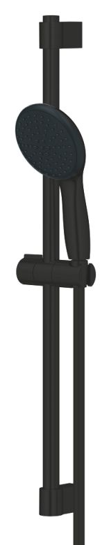 Душевой гарнитур GROHE Tempesta 110, 2 режима струи, душевая штанга 600 мм, 7,4 л/мин, черный (261622433)