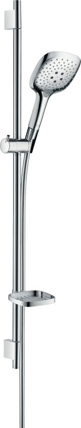 Душевой гарнитур hansgrohe Raindance Select E 150 3jet со штангой 90 см и мыльницей 27857000, хром