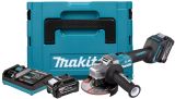 Аккумуляторная угловая шлифмашина Makita GA005GU201, 40 В, 125 мм, 8500 об/мин, с 2 АКБ 4 Ач и ЗУ, в кейсе MakPac