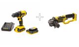 Набор: аккумуляторная дрель-шуруповерт STANLEY SCD20S2K-RU и УШМ STSC1840-RU