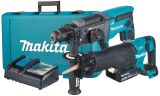 Аккумуляторный набор Makita, 18 В: перфоратор DHR202 + сабельная пила DJR187, с АКБ 3 Ач и ЗУ, в кейсе