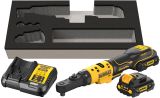 Аккумуляторный угловой гайковерт DEWALT DCF500L2G, с трещоткой, 12 В, 67 Нм, 450 об/мин, с 2 АКБ 3 Ач и ЗУ, в чехле (DCF500L2G-QW)