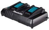 Двойное быстрое зарядное устройство Makita DC18RD, 7.2-18 В, 2x9 A (196941-7)