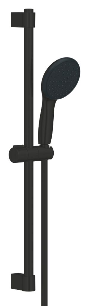 Душевой гарнитур GROHE Tempesta 110, 2 режима струи, душевая штанга 600 мм, 7,4 л/мин, матовый чёрный (261622433)