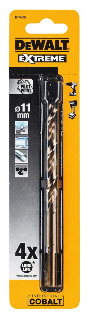 Сверло DEWALT DT4915, по металлу COBALT 5%, 11 x 142 x 91 мм