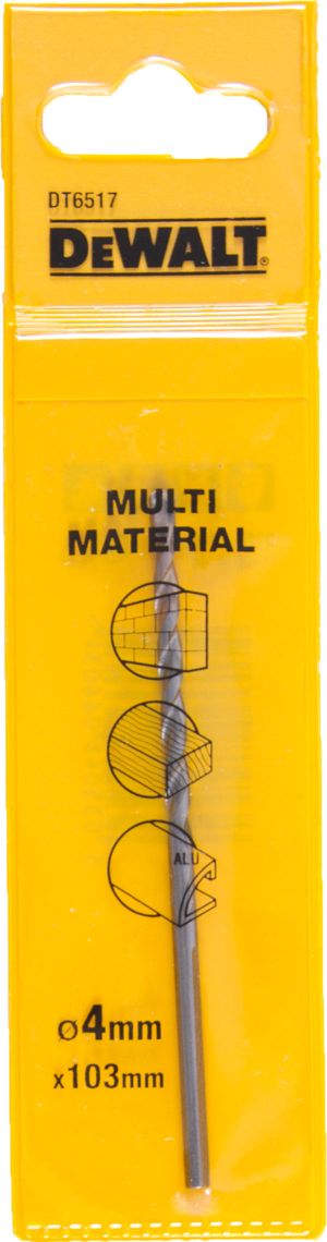 Сверло DEWALT DT6517, multimaterial универсальное TCT/HM 3 гранным хвостовиком, 4 x 103 x 73 мм