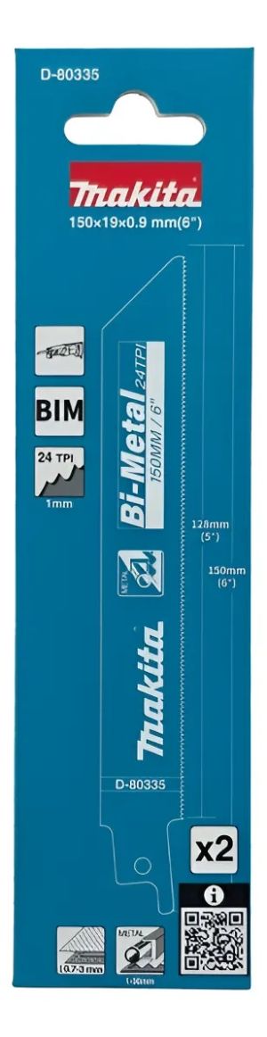 Полотно для сабельной пилы Makita D-80335, по металлу, 10 шт. (D-80335-5)