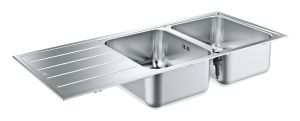 Мойка GROHE K500 с корзинчатым вентилем, нержавеющая сталь (31588SD1)