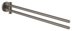 Держатель для полотенца GROHE Essentials двойной, поворотный, тёмный графит матовый (40371AL1)