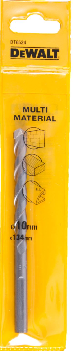 Сверло DEWALT DT6524, multimaterial универсальное TCT/HM 3 гранным хвостовиком, 10 x 134 x 104 мм