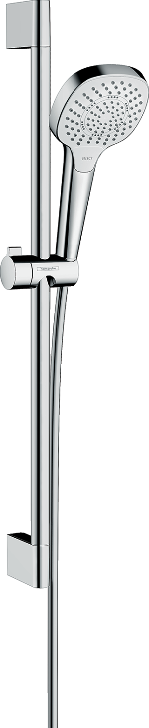 Душевой гарнитур hansgrohe Croma Select E 110 3jet Multi со штангой 65 см 26580400, белый/хром