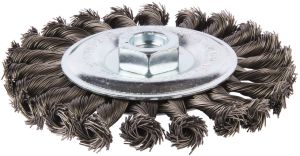 Щетка проволочная дисковая Makita (d125 мм, толщ. проволоки 0.5 мм, пучки, металл, M14x2), D-29577