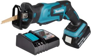 Аккумуляторная сабельная пила Makita DJR185, 18 В, 3000 ход/мин, 13 мм, с АКБ 3 Ач и ЗУ (DJR185P1Z)